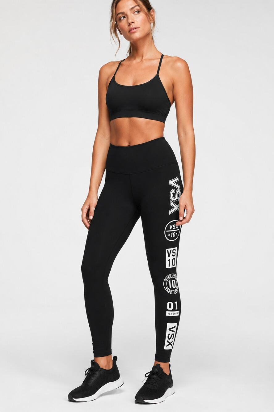 Victoria's Secret Sport VSX Knockout Logo Leggings Black Size L